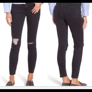Madewell like new 9” high-rise skinny black jeans